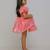Peach embroidered jimmychoo organza frock