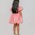 Peach embroidered jimmychoo organza frock