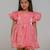 Peach embroidered jimmychoo organza frock
