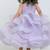Purple horsehair stone net gown