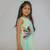 Sea green embroidered banana crepe dress
