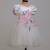 Off white embroidered silk frock