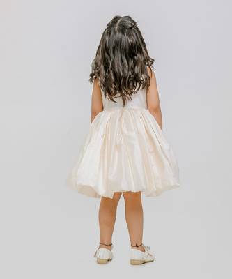 Ivory lilac white embroidered silk dress 2
