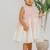 Ivory pink silk organza frock