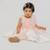 Ivory pink silk organza frock