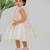 Ivory pink silk organza frock