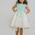 Ivory blue silk organza dress