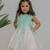 Ivory blue silk organza dress