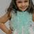 Ivory blue silk organza dress