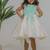 Ivory blue silk organza dress