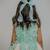 Ivory blue silk organza dress