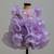 Lilac butterfly satin organza dress