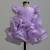 Lilac butterfly satin organza dress