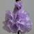 Lilac butterfly satin organza dress