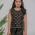 Black embroidered silk co ord set