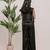 Black embroidered silk co ord set