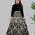 Black embroidered velvet silk lehenga choli