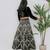 Black embroidered velvet silk lehenga choli