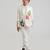 Ivory embroidered cotton tuxedo set