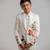 Ivory embroidered cotton tuxedo set