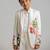 Ivory embroidered cotton tuxedo set