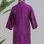 Purple embroidered silk kurta set