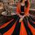 Orange Rayon Cotton Navratri Lehenga Choli with Kutchi Mirror Work Koti