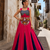 Coral Rayon Cotton Navratri Lehenga Choli with Kutchi Work
