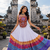 White Navratri Rayon Cotton Lehenga Choli with Gamthi Work Top