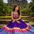 Purple Rayon Cotton Navratri Lehenga with Gamthi Embroidered Designer Top
