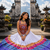White Navratri Rayon Cotton Lehenga Choli with Gamthi Work Top