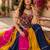 Multicolor Navratri Rayon Cotton Lehenga Choli with Kutchi Mirror Work Blouse