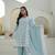 Women's aqua blue chikankari embroidered peplum kurta palazzo dupatta set