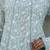 Women's aqua blue chikankari embroidered peplum kurta palazzo dupatta set