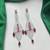 Elegance in Ruby & Silver | Art Deco Statement Chandelier Earrings