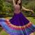 Purple Rayon Cotton Navratri Lehenga with Gamthi Embroidered Designer Top
