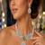 Bridal CZ Diamond Choker Necklace & Earrings Set: Yellow Wedding Jewelry