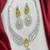 Bridal CZ Diamond Choker Necklace & Earrings Set: Yellow Wedding Jewelry