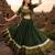Green Rayon Cotton Navratri Lehenga Choli with Designer Gota Patti Koti