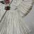 Women's off white zari stripe peplum kurta palazzo set with dupatta