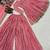 Women's pink zari stripe peplum kurta palazzo set with dupatta
