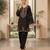 Black rayon thread & sequence farshi salwar kurta set for women