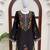 Black rayon thread & sequence farshi salwar kurta set for women