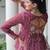 Maroon bandhani free size stitched navratri top with kutchi gamthi patch work