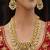 Antique Gold Temple Jewelry Set – Goddess Lakshmi Haram Necklace, Pearl Earrings