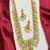 Antique Gold Temple Jewelry Set – Goddess Lakshmi Haram Necklace, Pearl Earrings