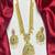 Antique Gold Plated Haram Necklace Set | Emerald Ruby Temple Jewelry
