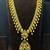 Antique Gold Plated Haram Necklace Set | Emerald Ruby Temple Jewelry