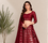 Women's Premium Maroon Sequin Work Lehenga Choli with Soft Net Dupatta with embroidered border