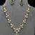 Emerald Green Kundan Necklace Set, Gold Teardrop Bridal Jewelry
